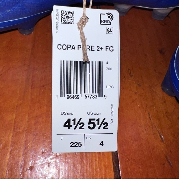 ***NWT*** Adidas COPA PURE 2+ FG Blue & White Soccer Cleats - Picture 7 of 8